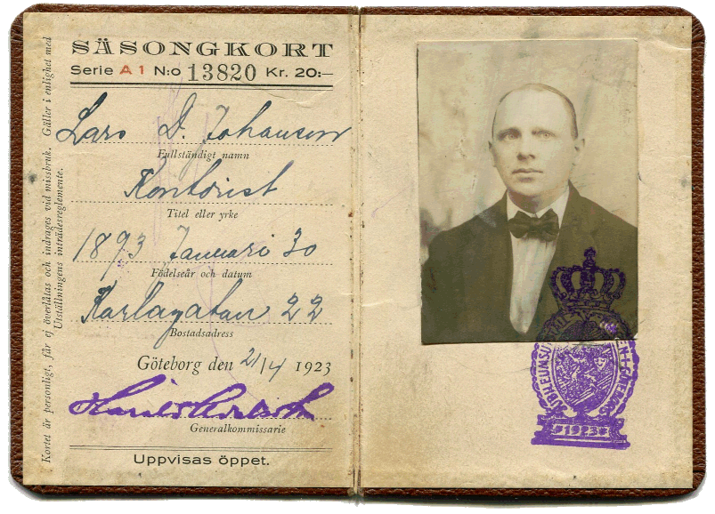 Ssongskort, Liseberg 1923